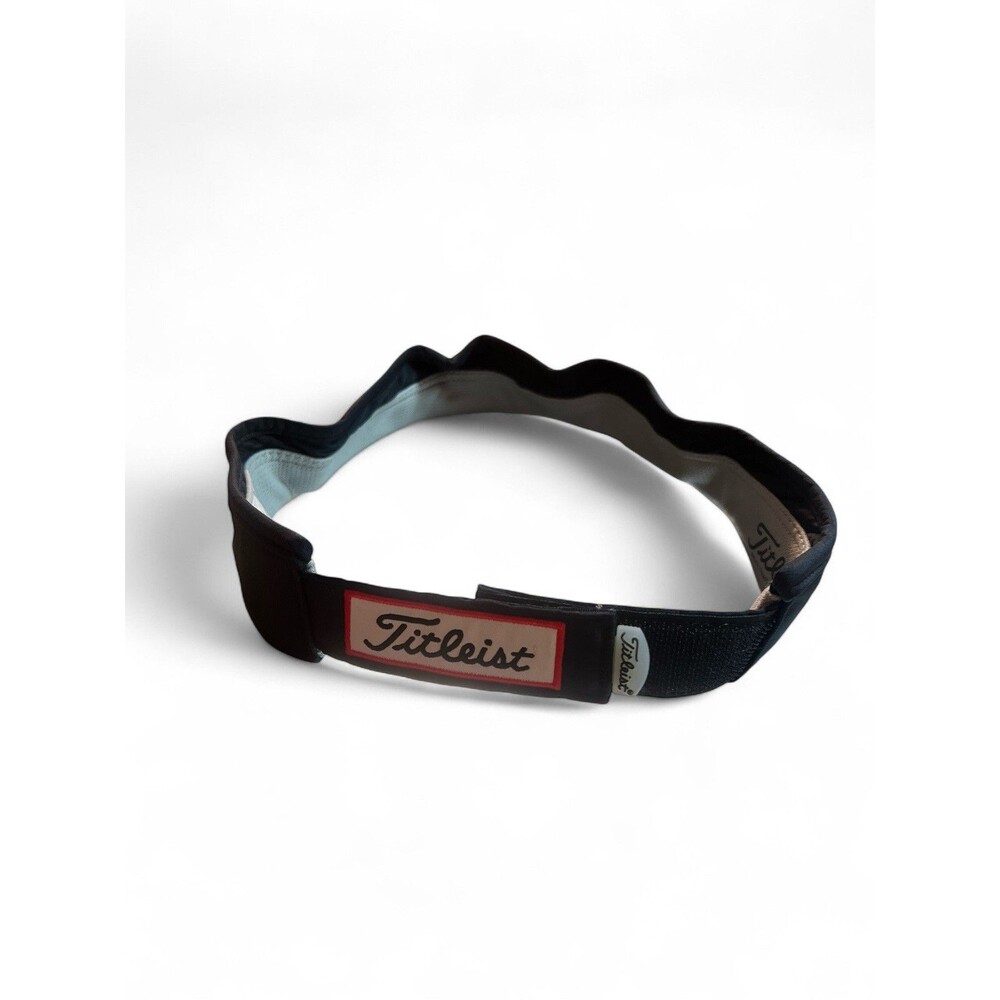 Titleist X Footjoy FJ Pro V1 Black Hook and Loop Golf Sports Visor Adjustable - Picture 2 of 7